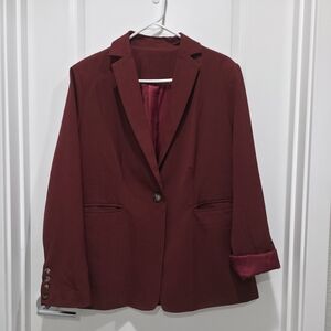 Women's Burgundy Blazer